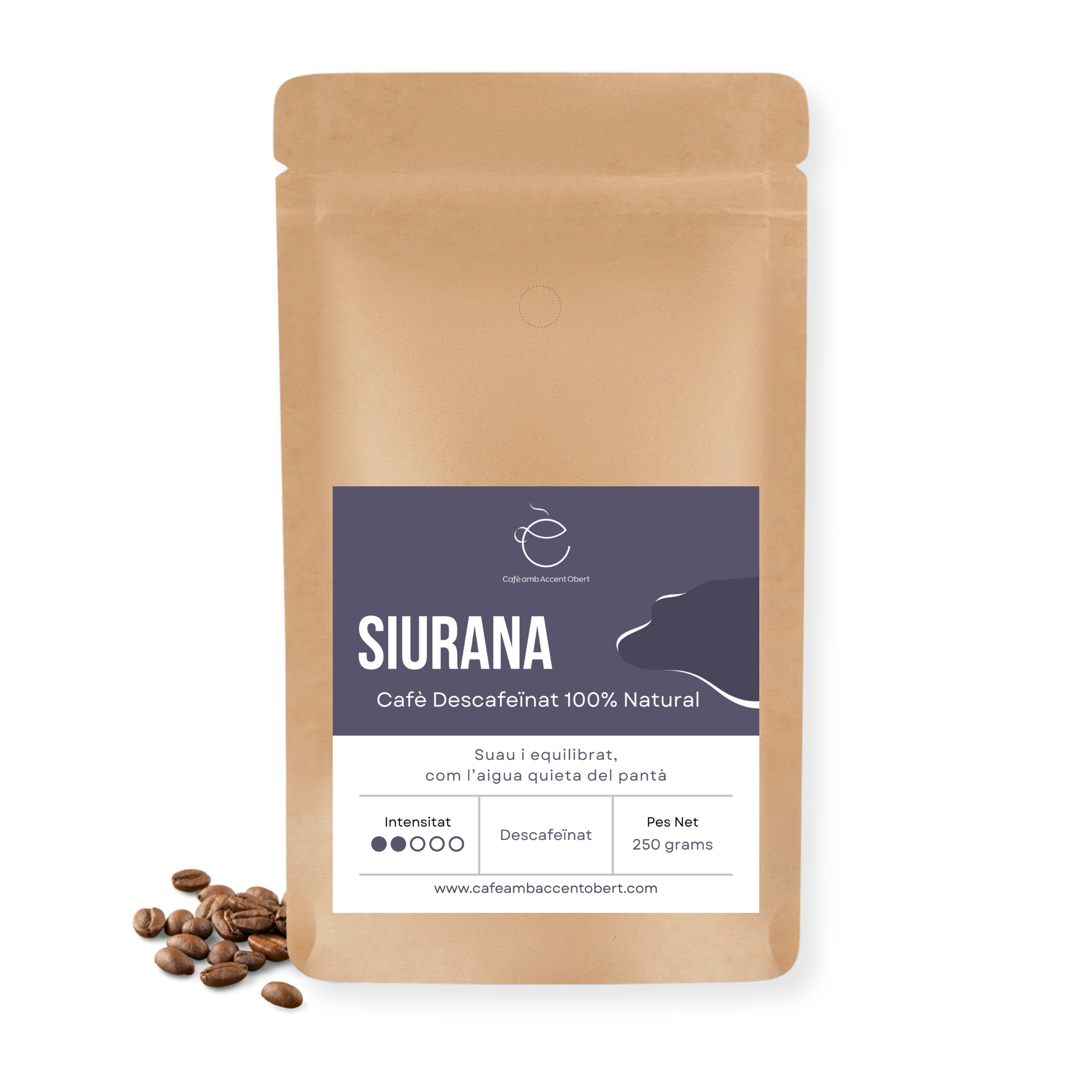 SIURANA - Cafè descafeïnat en gra